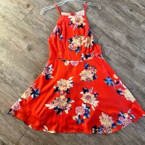 Red Floral Sleeveless Dress - Perfect for Spring or Summer